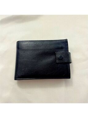 Tilley Black Leather Money Clip Bifold Wallet Made in Canada